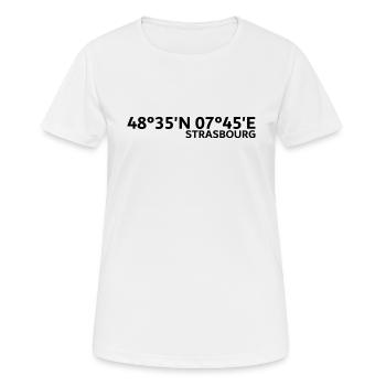 Strasbourg Coordinates - Women's Breathable T-Shirt - white - Front - AI Model Female 172 dark (172cm)