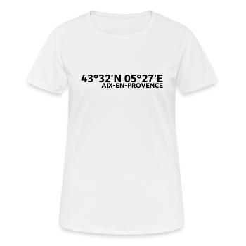Aix-en-Provence coordinates - Women's Breathable T-Shirt - white - Front - AI Model Female 172 dark (172cm)