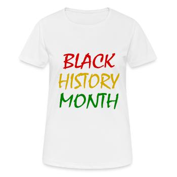 Black history month - Frauen T-Shirt atmungsaktiv - Weiß - Vorne - AI Model Female 172 dark (172cm)
