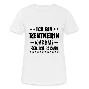 Rentnerin Spruch Ruhestand Oma Rentnerin Geschenk - Frauen T-Shirt atmungsaktiv - Weiß - Vorne - AI Model Female 172 dark (172cm)