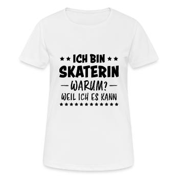 Skaterin Lustiger Spruch Skating Skaterin Geschenk - Frauen T-Shirt atmungsaktiv - Weiß - Vorne - AI Model Female 172 dark (172cm)