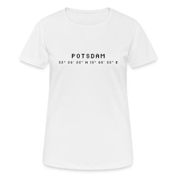 Coordonnées de Potsdam - T-shirt respirant Femme - blanc - Devant - AI Model Female 172 dark (172cm)