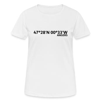 Angers coordinates - Women's Breathable T-Shirt - white - Front - AI Model Female 172 dark (172cm)