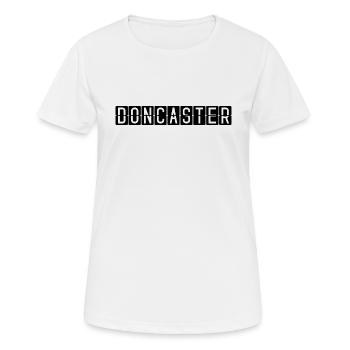 Panneau de l’aéroport de Doncaster - T-shirt respirant Femme - blanc - Devant - AI Model Female 172 dark (172cm)