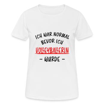 Volleyballerin Spruch Fun Beachvolleyball Geschenk - Frauen T-Shirt atmungsaktiv - Weiß - Vorne - AI Model Female 172 dark (172cm)