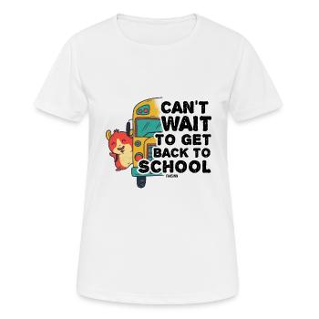 Hamster liebt die Schule Nerd Streber - Frauen T-Shirt atmungsaktiv - Weiß - Vorne - AI Model Female 172 dark (172cm)