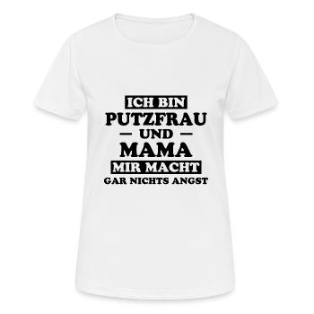 Putzfrau Haushalt Spruch Reinigungskraft Geschenk - Frauen T-Shirt atmungsaktiv - Weiß - Vorne - AI Model Female 172 dark (172cm)