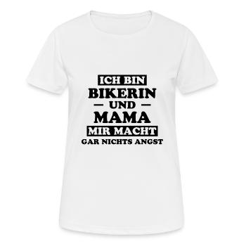 Bikerin Spruch Motorrad Lustiges Bikerin Geschenk - Frauen T-Shirt atmungsaktiv - Weiß - Vorne - AI Model Female 172 dark (172cm)