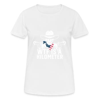 WTF Is A Kilometer Internet Meme Grunge Skeleton - Frauen T-Shirt atmungsaktiv - Weiß - Vorne - AI Model Female 172 dark (172cm)