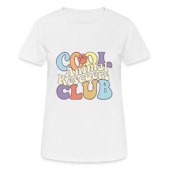 Cool Animal Rescuers Club Save Stray Animals - Frauen T-Shirt atmungsaktiv - Weiß - Vorne - AI Model Female 172 dark (172cm)