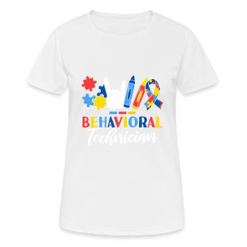 Behavioral Technician ABA Therapist Behavior - Women's Breathable T-Shirt - white - Front - AI Model Female 172 dark (172cm)