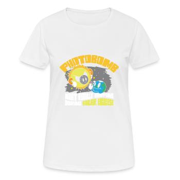 Total Solar Eclipse 2024 Totality Photobomb Sun - Frauen T-Shirt atmungsaktiv - Weiß - Vorne - AI Model Female 172 dark (172cm)