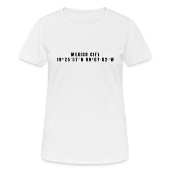 Coordonnées Mexico Mexico - T-shirt respirant Femme - blanc - Devant - AI Model Female 172 dark (172cm)