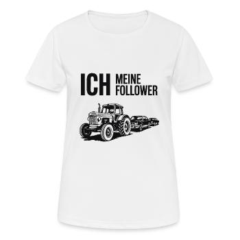 Me & My Followers – Traktor Edition - Women's Breathable T-Shirt - white - Front - AI Model Female 172 dark (172cm)