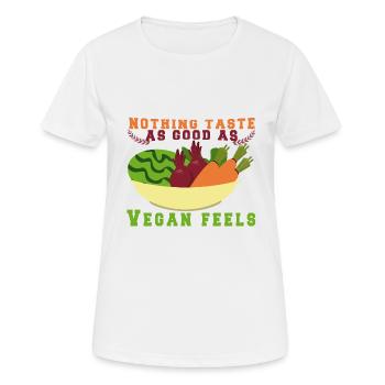 Vegan Fleischlos Tierlieb & Veganer - Frauen T-Shirt atmungsaktiv - Weiß - Vorne - AI Model Female 172 dark (172cm)