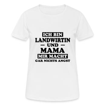 Landwirtin Spruch Job Traktor Landwirtin Geschenk - Frauen T-Shirt atmungsaktiv - Weiß - Vorne - AI Model Female 172 dark (172cm)