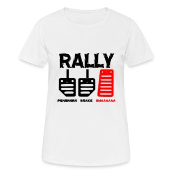 Changement de vitesse, Rally - T-shirt respirant Femme - blanc - Devant - AI Model Female 172 dark (172cm)