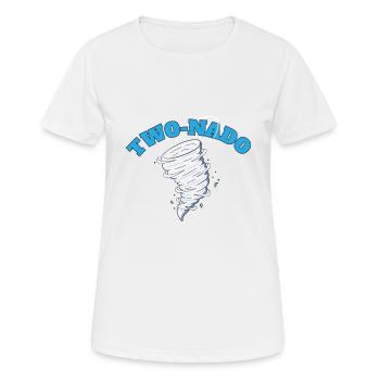 Deux Nado 2e anniversaire Tornade Thème Twonado 2 - T-shirt respirant Femme - blanc - Devant - AI Model Female 172 dark (172cm)