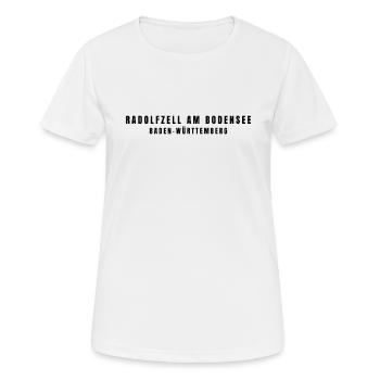 Radolfzell am Bodensee Baden-Württemberg - Frauen T-Shirt atmungsaktiv - Weiß - Vorne - AI Model Female 172 dark (172cm)