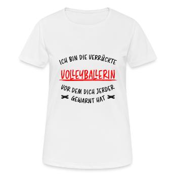 Volleyballerin Spruch Fun Beachvolleyball Geschenk - Frauen T-Shirt atmungsaktiv - Weiß - Vorne - AI Model Female 172 dark (172cm)