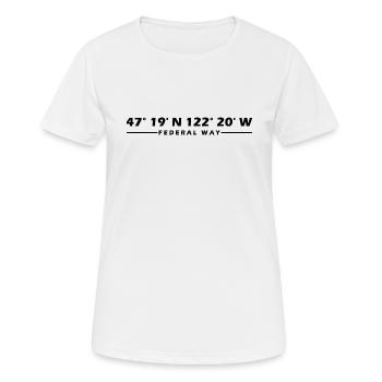 Federal Way Coordinates - Women's Breathable T-Shirt - white - Front - AI Model Female 172 dark (172cm)