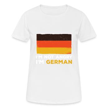 Je ne suis pas en colère, je suis allemand désespéré - T-shirt respirant Femme - blanc - Devant - AI Model Female 172 dark (172cm)