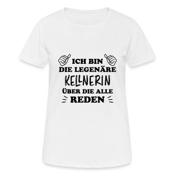 Kellnerin Lustig Spruch Serviererin Beruf Geschenk - Frauen T-Shirt atmungsaktiv - Weiß - Vorne - AI Model Female 172 dark (172cm)