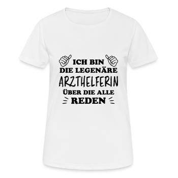 Arzthelferin Lustiger Spruch Arzthelferin Geschenk - Frauen T-Shirt atmungsaktiv - Weiß - Vorne - AI Model Female 172 dark (172cm)