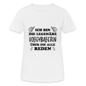 Volleyballerin Spruch Fun Beachvolleyball Geschenk - Frauen T-Shirt atmungsaktiv - Weiß - Vorne - AI Model Female 172 dark (172cm)