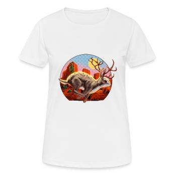 Jackalope Cryptid Rabbit - Women's Breathable T-Shirt - white - Front - AI Model Female 172 dark (172cm)