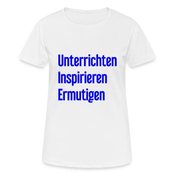 Teaching Inspiring Encouraging - Women's Breathable T-Shirt - white - Front - AI Model Female 172 dark (172cm)