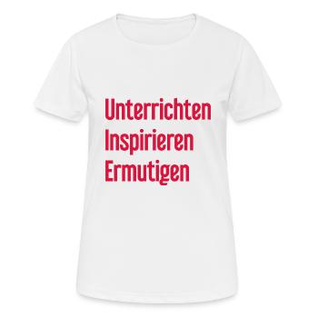 Teaching Inspiring Encouraging - Women's Breathable T-Shirt - white - Front - AI Model Female 172 dark (172cm)