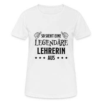 Lehrer Lustige Spruch Unterricht Lehrerin Geschenk - Frauen T-Shirt atmungsaktiv - Weiß - Vorne - AI Model Female 172 dark (172cm)