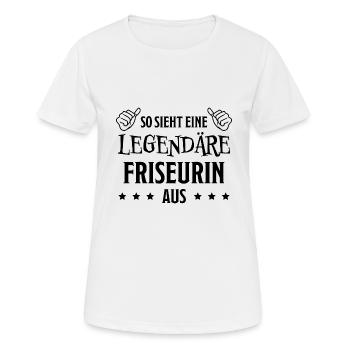 Friseurin Friseur Lustig Spruch Friseurin Geschenk - Frauen T-Shirt atmungsaktiv - Weiß - Vorne - AI Model Female 172 dark (172cm)