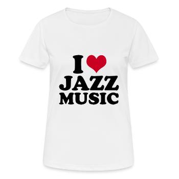 I Love Jazz Music - Women's Breathable T-Shirt - white - Front - AI Model Female 172 dark (172cm)