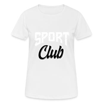 Sport Club - Frauen T-Shirt atmungsaktiv - Weiß - Vorne - AI Model Female 172 dark (172cm)