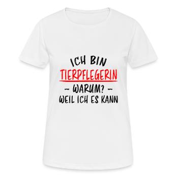 Tierpflegerin Lustiger Spruch Beruf Tiere Geschenk - Frauen T-Shirt atmungsaktiv - Weiß - Vorne - AI Model Female 172 dark (172cm)