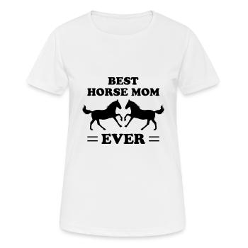 Meilleur cadeau de maman de cavalier de tous les temps - T-shirt respirant Femme - blanc - Devant - AI Model Female 172 dark (172cm)