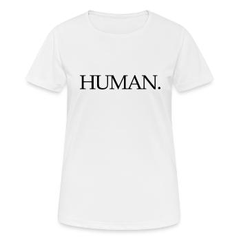 Don humain - T-shirt respirant Femme - blanc - Devant - AI Model Female 172 dark (172cm)