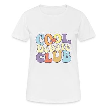 Cool Debate Club Speech Squad Équipe de débat Étudiant - T-shirt respirant Femme - blanc - Devant - AI Model Female 172 dark (172cm)