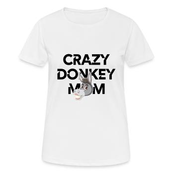 Maman âne - T-shirt respirant Femme - blanc - Devant - AI Model Female 172 dark (172cm)