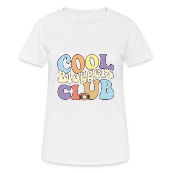 Cool Bloggers Club Influenceur Writer Vlogger - T-shirt respirant Femme - blanc - Devant - AI Model Female 172 dark (172cm)