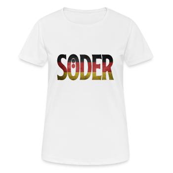 Söder CSU AFD CDU Kanzler 2021 Partei Bundestag - Frauen T-Shirt atmungsaktiv - Weiß - Vorne - AI Model Female 172 dark (172cm)