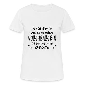 Volleyballerin Spruch Fun Beachvolleyball Geschenk - Frauen T-Shirt atmungsaktiv - Weiß - Vorne - AI Model Female 172 dark (172cm)