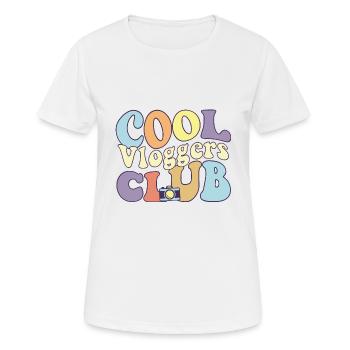 Cool Vloggers Club Social Media Content Creator - Women's Breathable T-Shirt - white - Front - AI Model Female 172 dark (172cm)