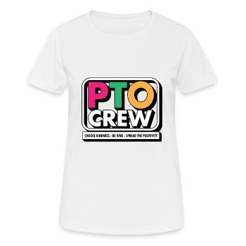 PTO Crew Parent Teacher Organization Équipe École - T-shirt respirant Femme - blanc - Devant - AI Model Female 172 dark (172cm)