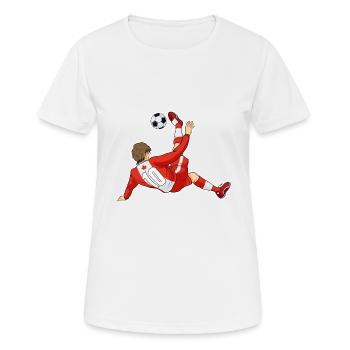 Canadian National Soccer Team I Football Canada - Frauen T-Shirt atmungsaktiv - Weiß - Vorne - AI Model Female 172 dark (172cm)