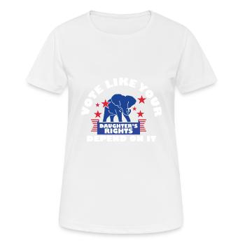 Vote Matters Vote Like Your Daughter's Rights - Frauen T-Shirt atmungsaktiv - Weiß - Vorne - AI Model Female 172 dark (172cm)