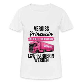 Chauffeur de camion : Forget Princess - T-shirt respirant Femme - blanc - Devant - AI Model Female 172 dark (172cm)