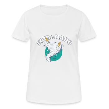 4ème anniversaire Tornade Thème Fournado Four Nado 4 - T-shirt respirant Femme - blanc - Devant - AI Model Female 172 dark (172cm)